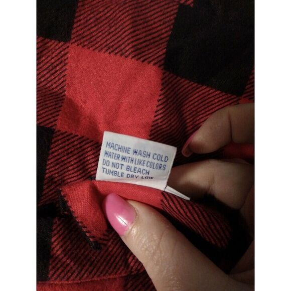 Vintage Hugo Valentino Reversible Red Buffalo Plaid Vest Mens XL Outdoors Vtg - Picture 4 of 5